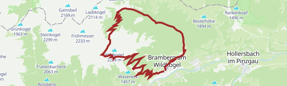Route map: Bramberg: 4K Wildkogelrunde